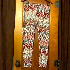 New, Aztec leggings, large.